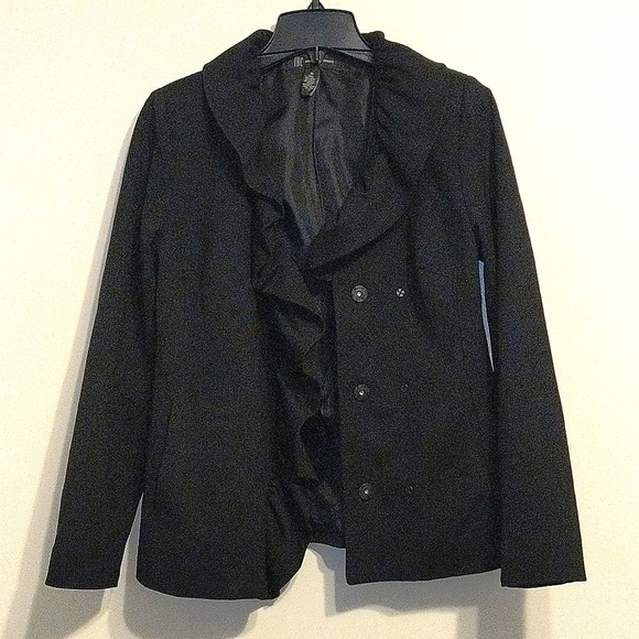 INC Ruffle Front hip length Jacket - Picture 14 of 15